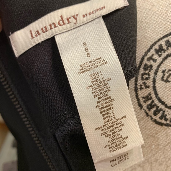 Laundry by Design Black faux leather sleeveless sheath dress Size 8 - Picture 6 of 8